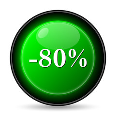 80 percent discount icon
