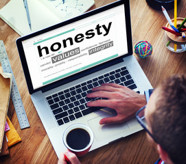 Digital Dictionary Honesty Values Integrity Concept