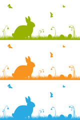 Ostern, Osterhase, Ostereier, Grußkarte, Easter, Card, Butterfly
