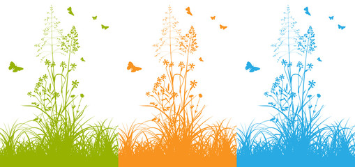 Frühling, Wiese, Gras, Schmetterlinge, Butterfly, Springtime, 2D © orbcat