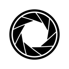 The diaphragm icon. Aperture symbol.