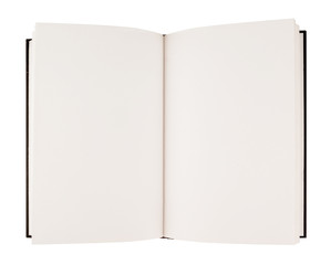 Empty notepad or book isolated on white background