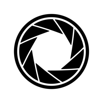 The diaphragm icon. Aperture symbol.
