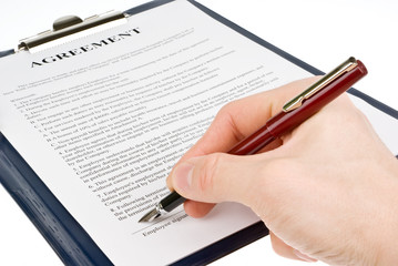 Singing the contract (agreement)
