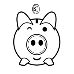 piggy bank vector