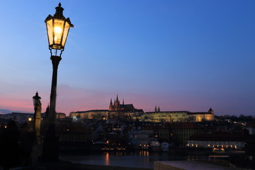 Fototapeta na wymiar Prague castle and Charles Bridge