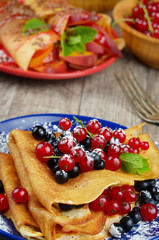 Crepes with berries