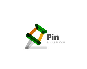 Line minimal design logo pin