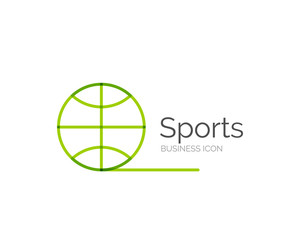 Line minimal design logo ball sports