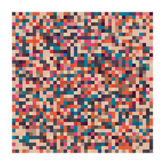 Pixel art pattern with a white border
