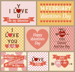 Set of Valentines Day Cards