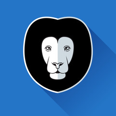 Flat lion logotype