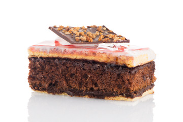 Piece of chocolate cake