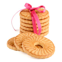 Festive wrapped rings biscuits