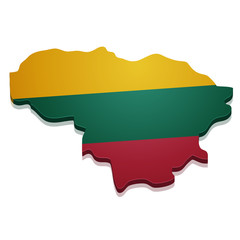 Fototapeta premium Map Lithuania