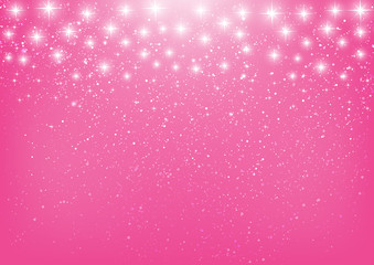 Shiny stars on pink background - 76415989