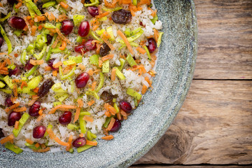 Pomegranate risotto.