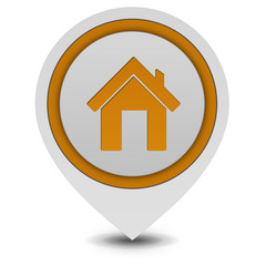 home pointer icon on white background