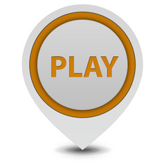 play pointer icon on white background