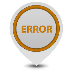 error pointer icon on white background