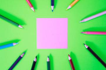 Color pens in various colors