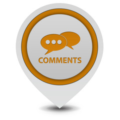 Obraz premium Comments now pointer icon on white background