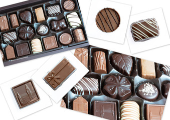 Boites de bonbons en chocolat