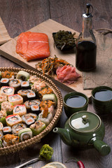 Japanese food - sushi and rolls