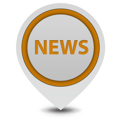 News pointer icon on white background