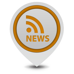 News pointer icon on white background