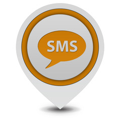 sms pointer icon on white background