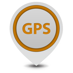 Gps pointer icon on white background