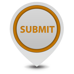 Submit pointer icon on white background