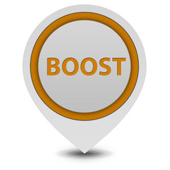 Boost pointer icon on white background