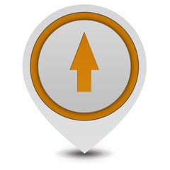 Up Arrow pointer icon on white background