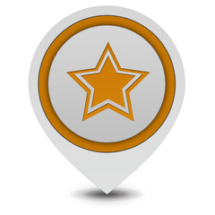 Star  pointer icon on white background