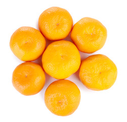 Tangerines isolated on white