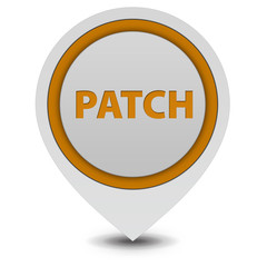 Patch pointer icon on white background