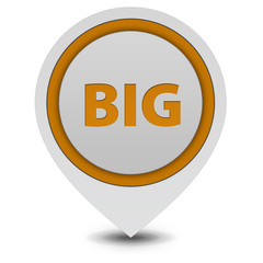 Big pointer icon on white background