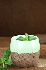 Chocolate Mint Chia Seed Pudding