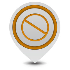 Ban pointer icon on white background