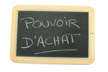 Obraz premium ardoise pouvoir d'achat