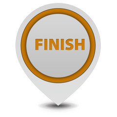 Finish pointer icon on white background