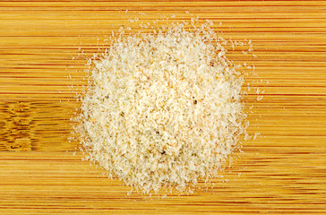 Pile of Psyllium on wooden background