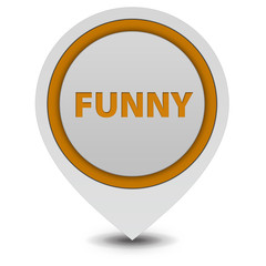 Funny pointer icon on white background