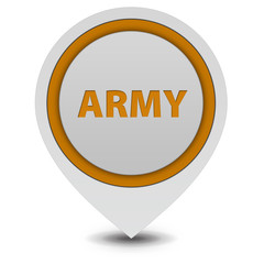 Army pointer icon on white background