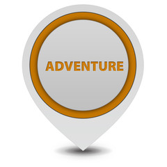 Adventure pointer icon on white background