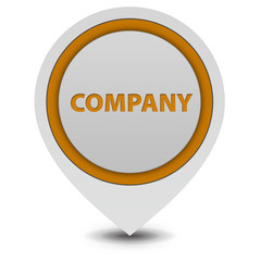 Company pointer icon on white background