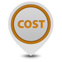 Cost pointer icon on white background