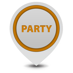 Party pointer icon on white background